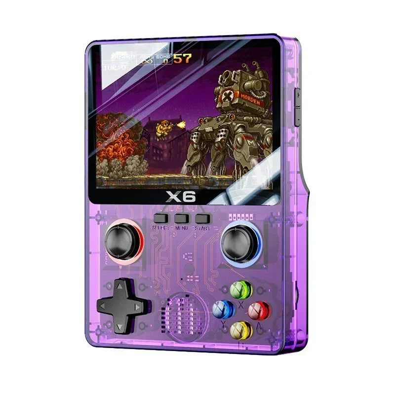 NEW X6 Game Console Retro Video Game Console 3.5'' IPS Screen Portable Handheld Game Player Classic Games Children Gifts