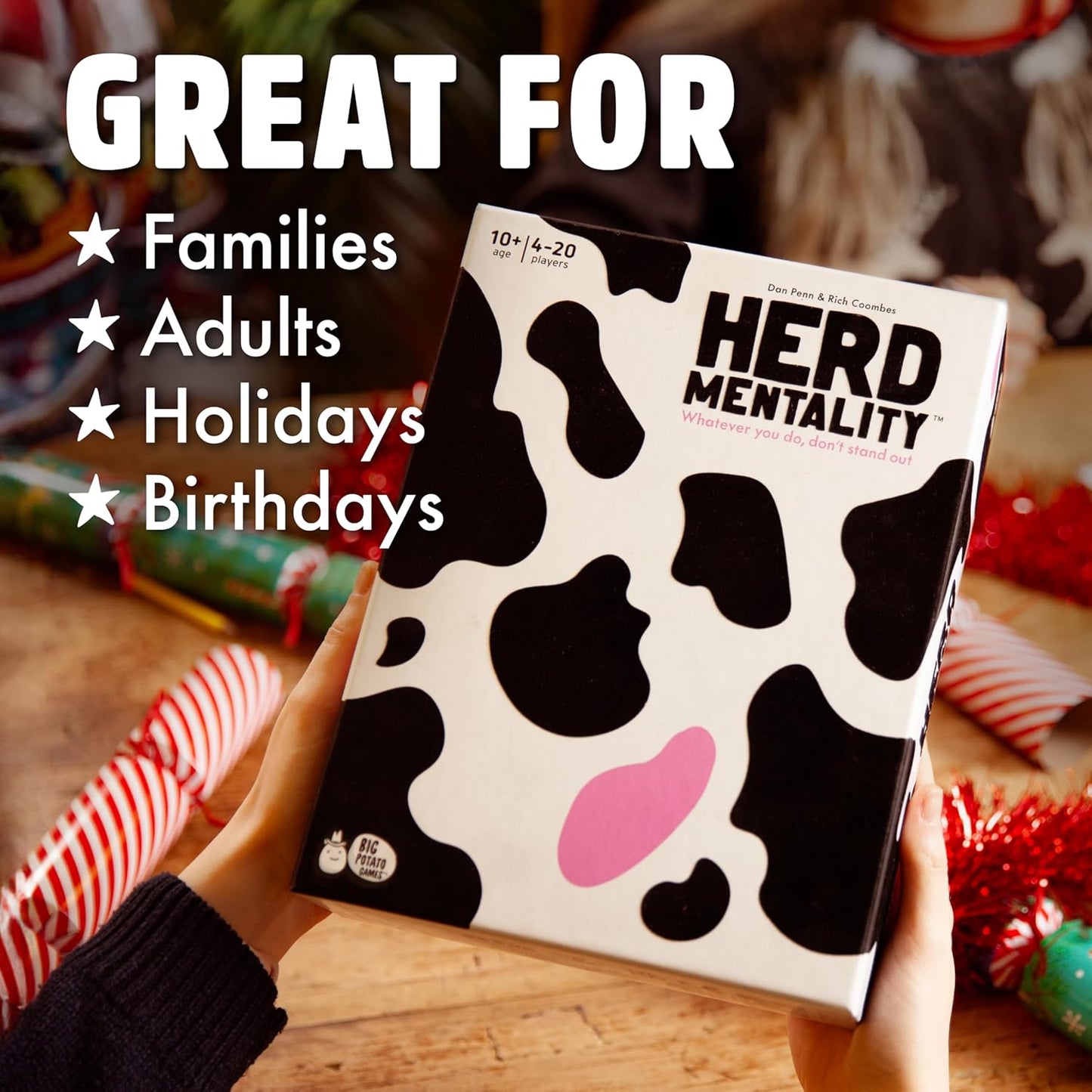 Herd Mentality Board Game: Udderly Hilarious Family Game | Easy Setup & Play | Loved by Millions | Perfect for 4-20 Players
