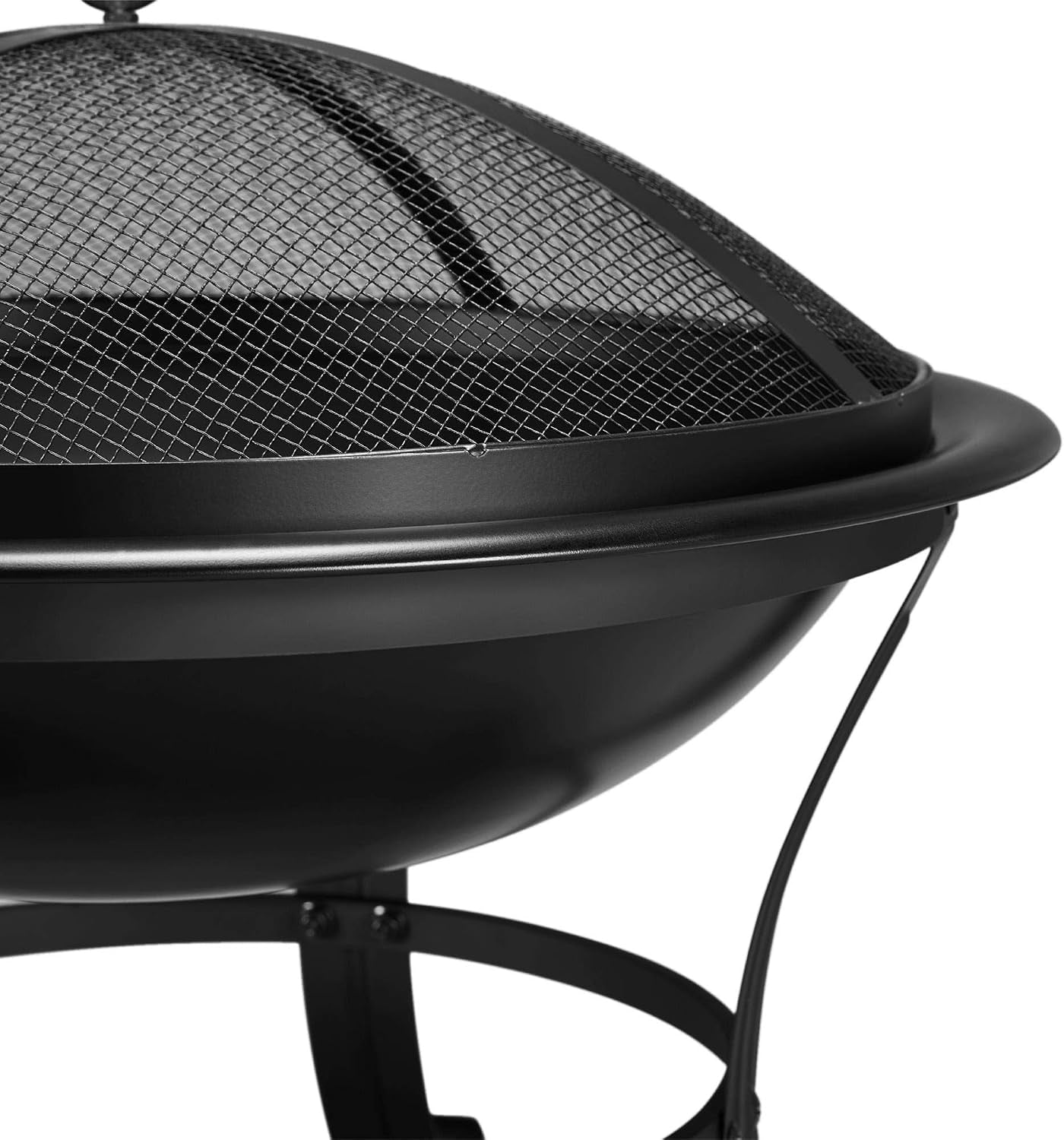 Outdoor Fire Pit for Garden, round Firepit Patio Heater for Camping Bonfire, Portable Fire Pit Steel Metal Bowl Wood Burning Firepits for Garden/Backyard