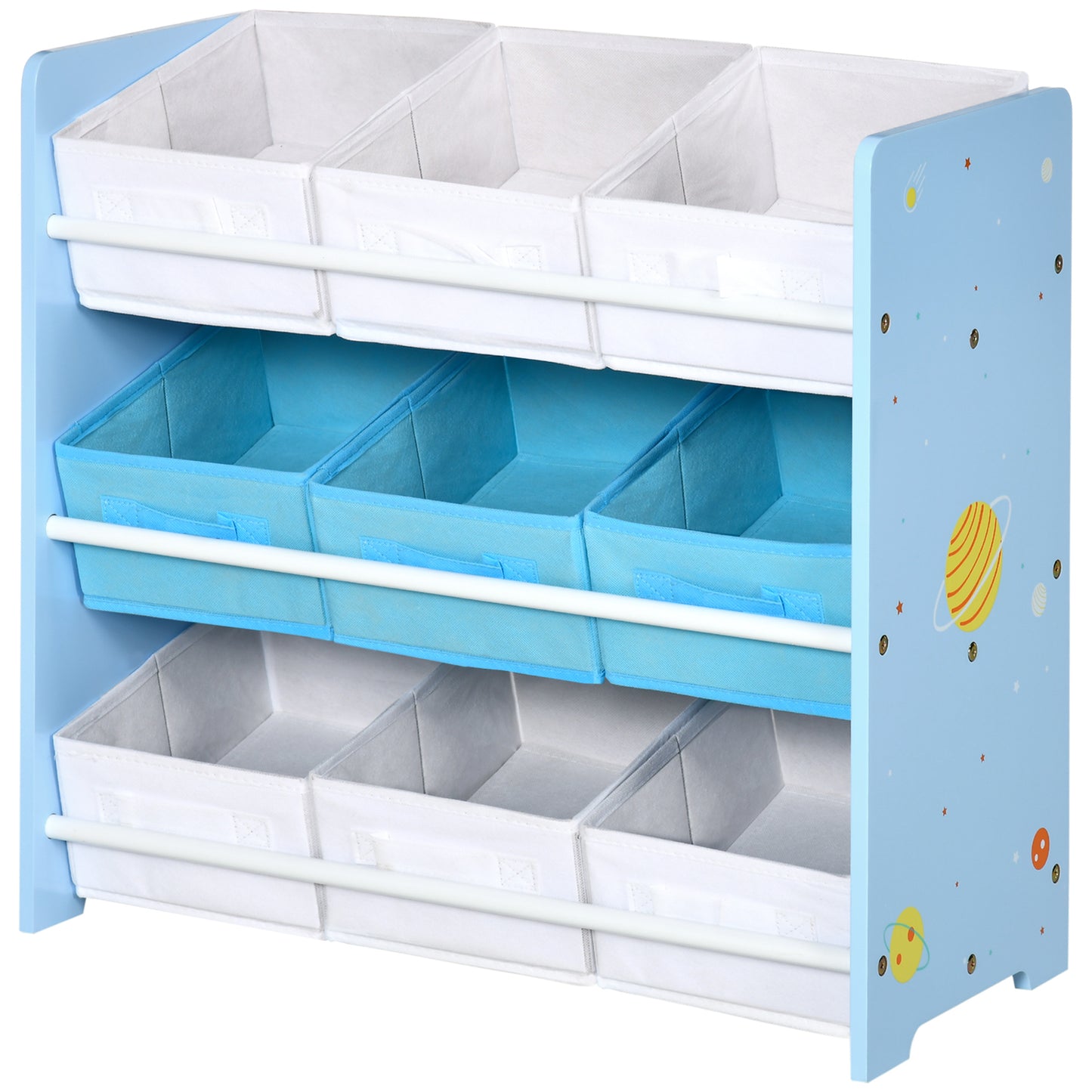 Kids Storage Unit W/ Nine Removable Baskets, for Nursery, Playroom