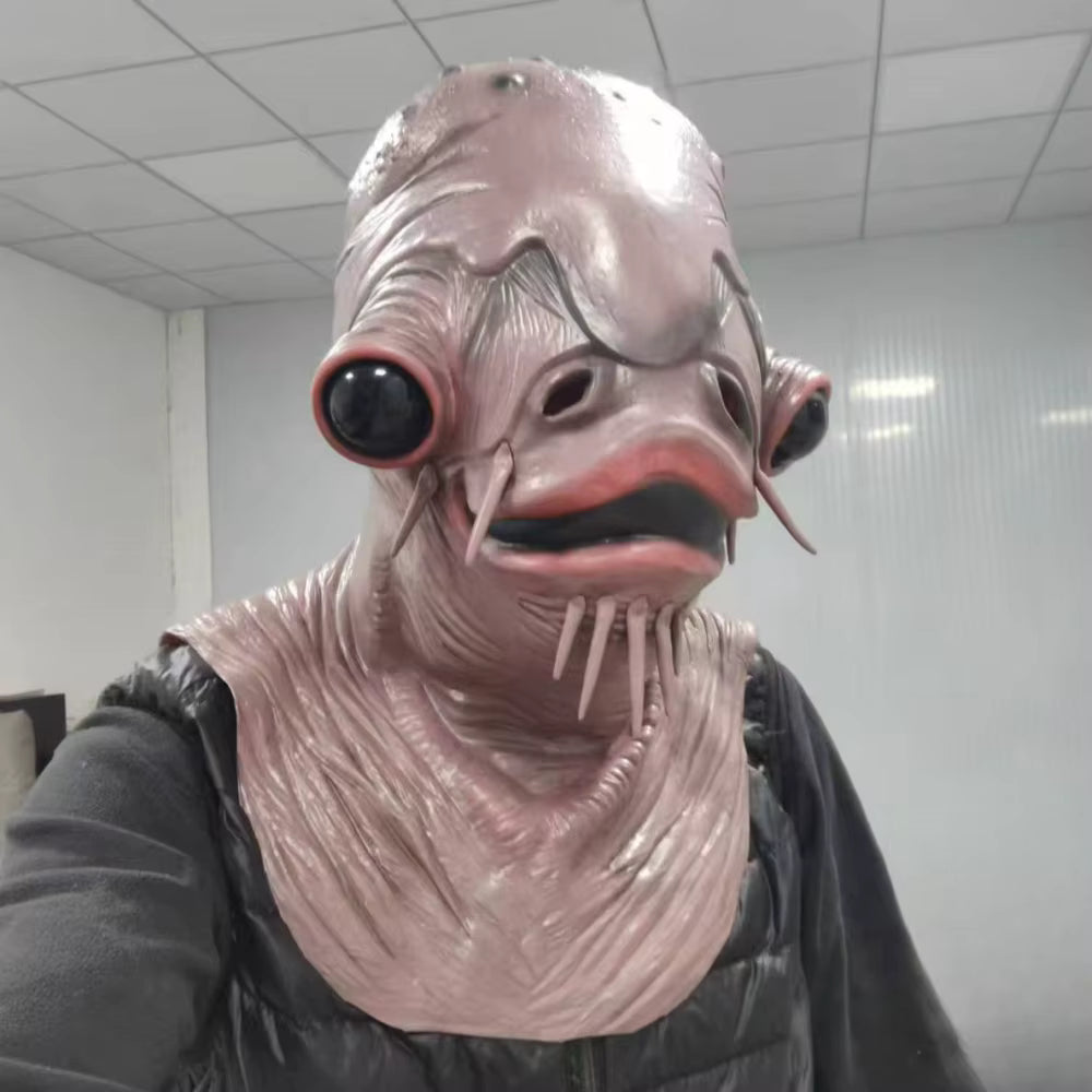 Horror Catfish Full Head Latex Mask | Halloween Cosplay Costume Prop