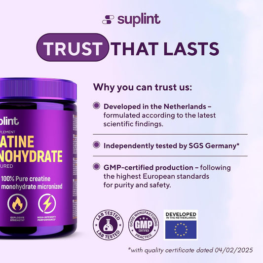 100% Pure Creatine Monohydrate Powder 500 G – 147 Servings