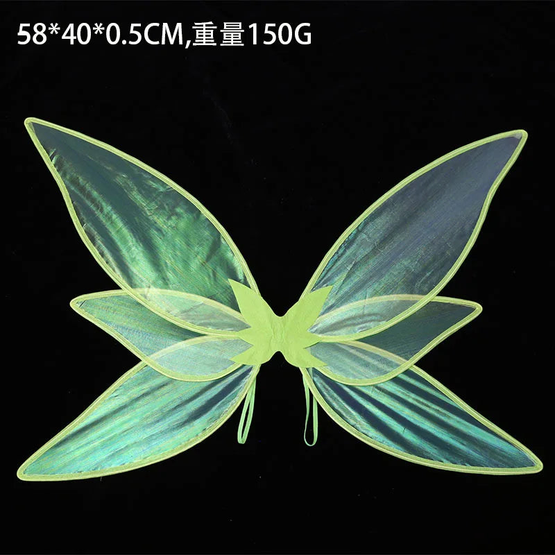 Women'S Elf Medieval Green Fairy Dress Magical Elf Dress and Belt with Wings Halloween Cosplay Costumes Elf Role-Playing Costume