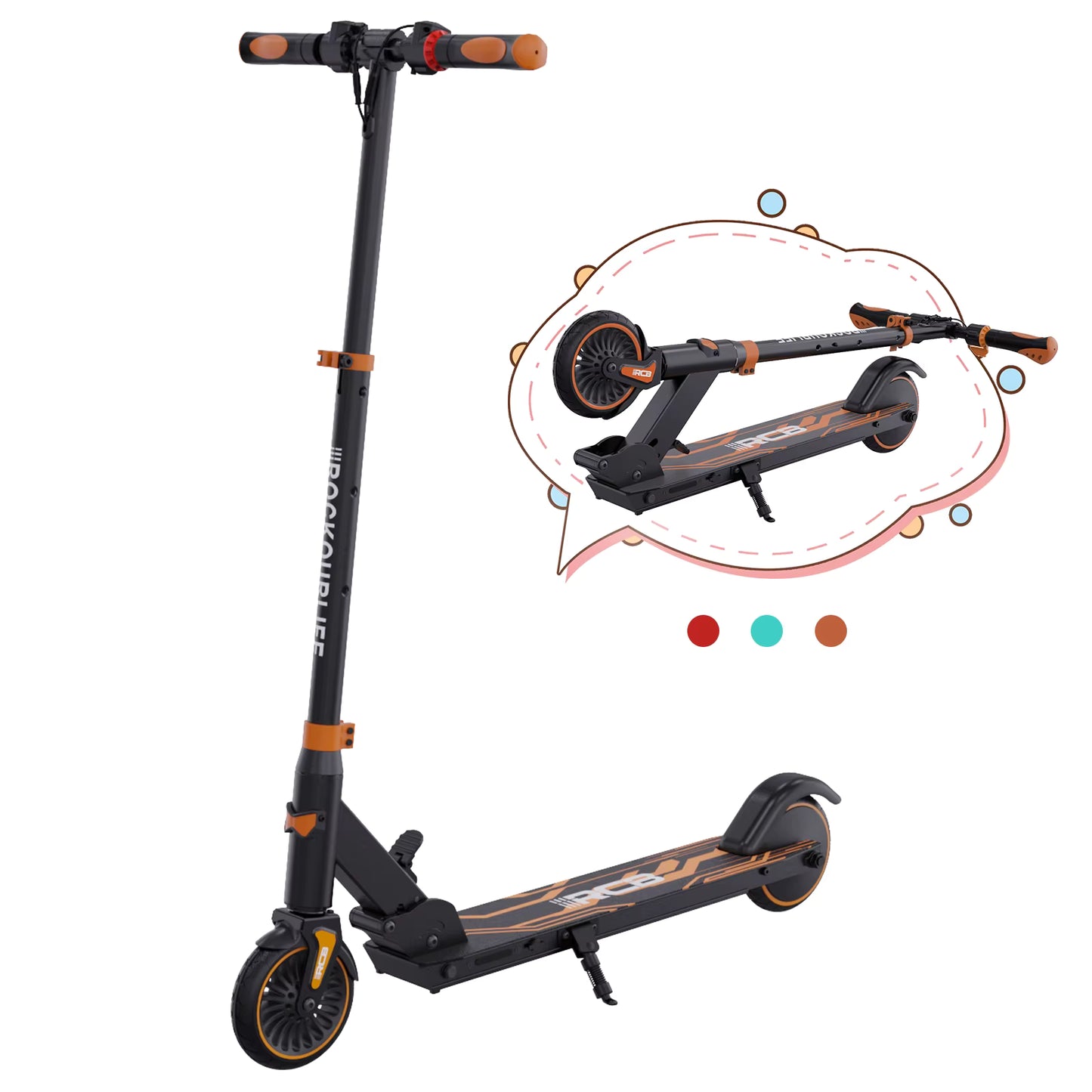 Kids Electric Scooter — Foldable, 250W, Ages 8–16, Max 20km/h