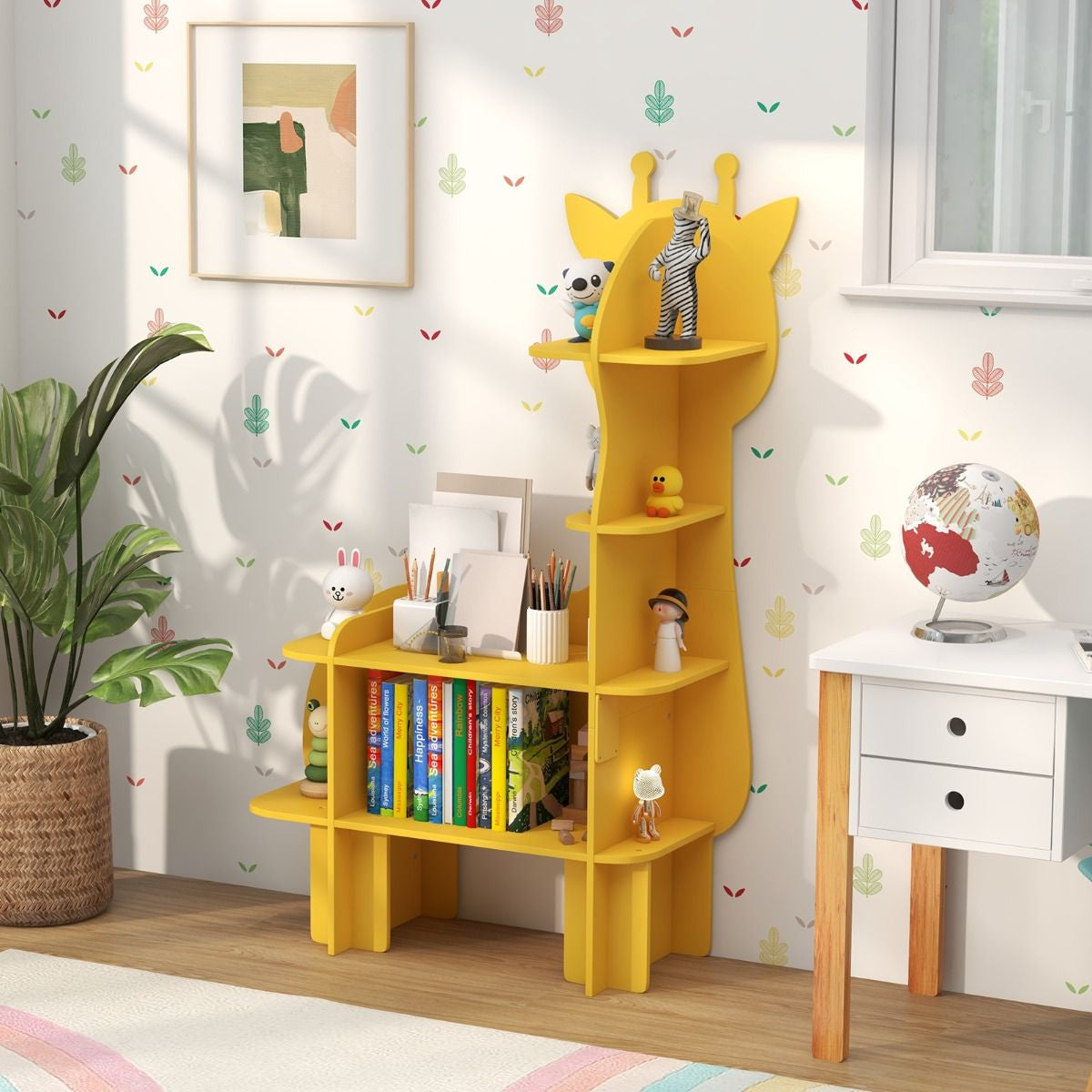 Kids Toy Storage Organizer with Anti-Toppling System for Play Room Nursery Kindergarten