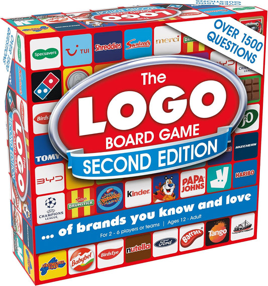 the LOGO Board Game Second Edition - the Family Board Game of Brands and Products You Know and Love, Family Games for Adults and Kids Suitable from 12+ Years