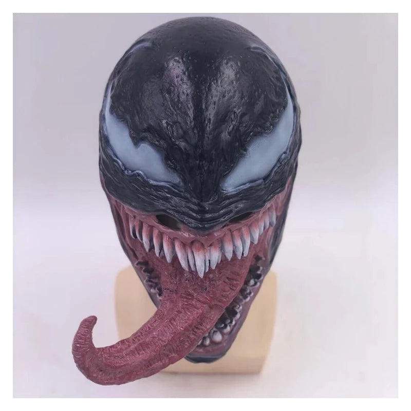 Venom Mask Cosplay Halloween Horror Hero Latex Venom Wearable Actor'S Headgear Adult One-Size Comic-Con Party Masquerade Props
