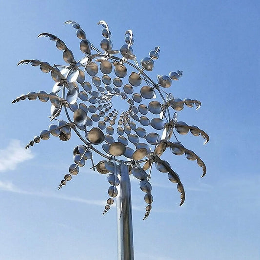 Enchanting 3D Metal Windmill: Stunning Kinetic Sculpture for Your Garden