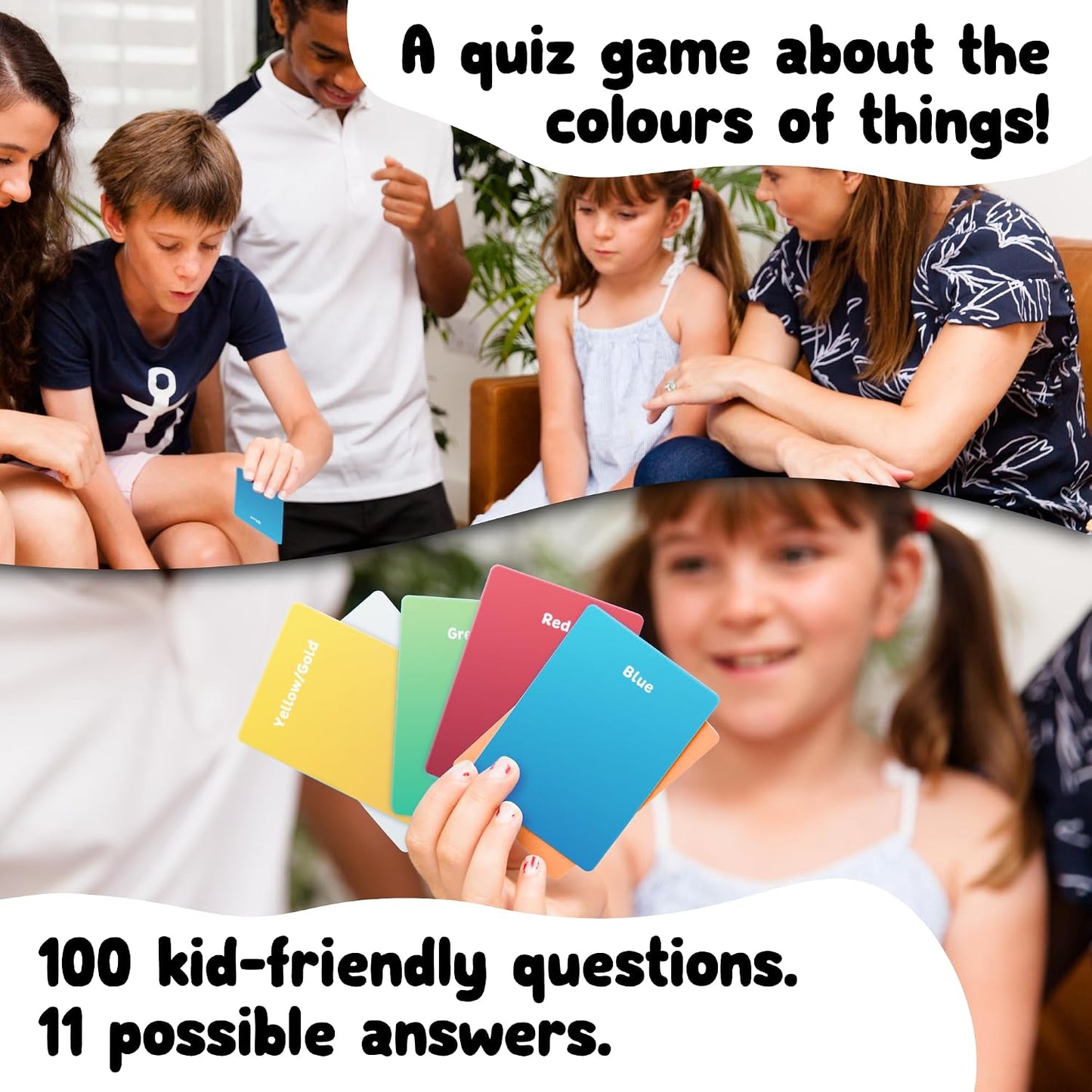 Junior Colourbrain Card Game – Fun Family Colour Quiz Game for Kids & Adults | Easy Party Card Game for Families | Smaller Box Edition