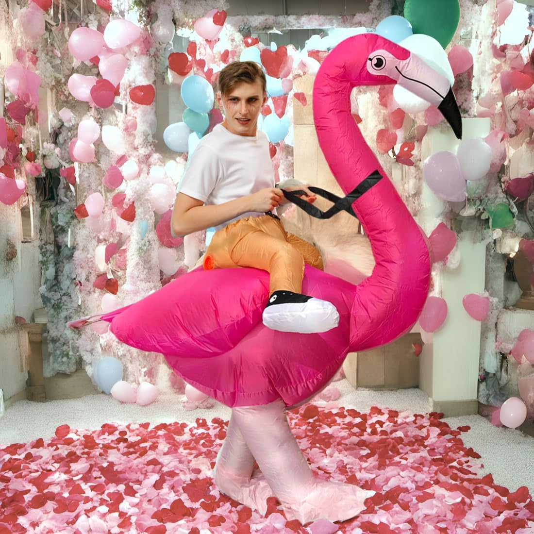 Flamingo Costume Inflatable Costume Adult Inflatable Halloween Costumes Fancy Dress for Adult