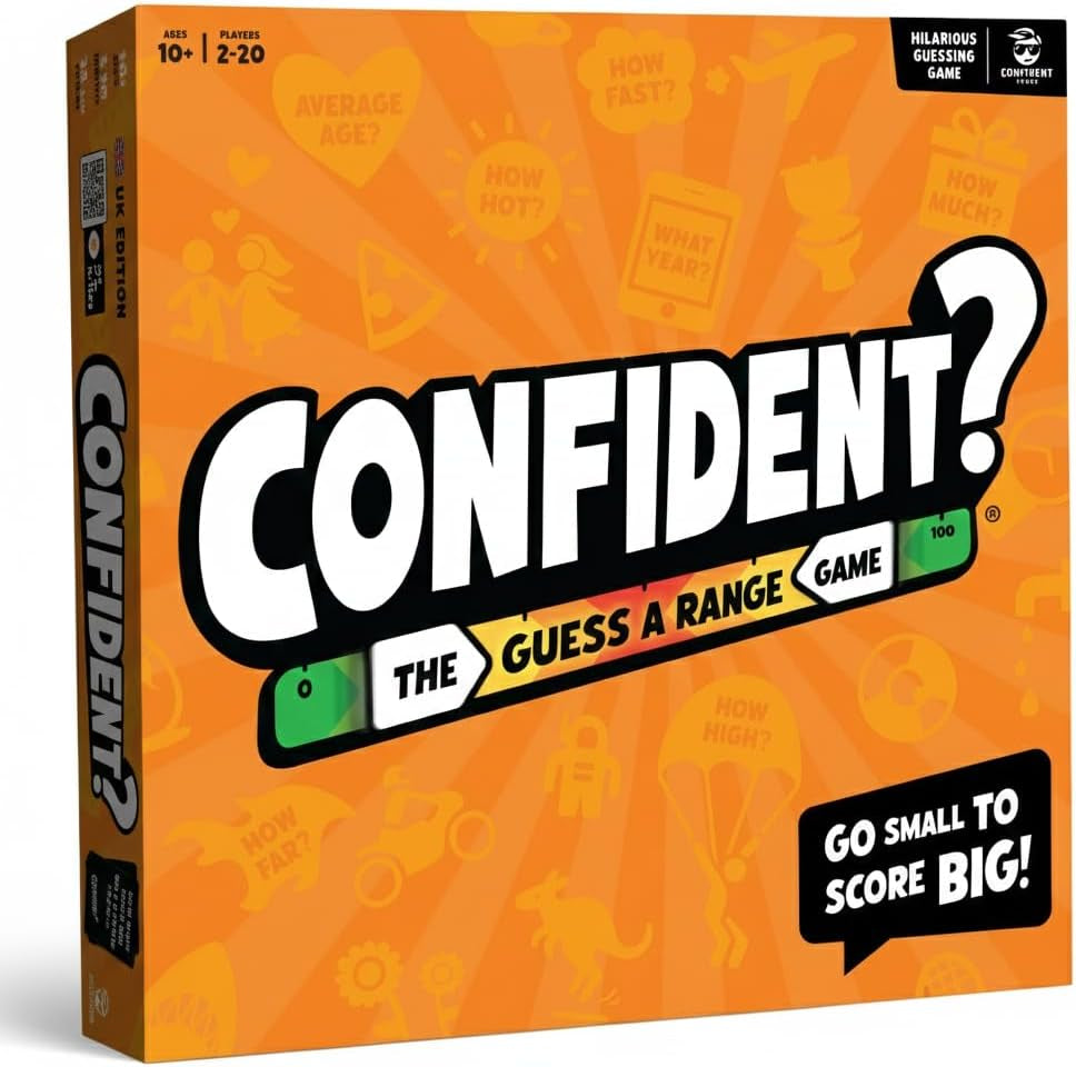 CONFIDENT? Board Game | the Smash Hit Guessing Game | 2-8 Players, Ages 10+ | Best Board Game for Families, Adults, Teens, Kids | Award-Winning Trivia Quiz Game | Enjoyed by Couples and Even Large Groups