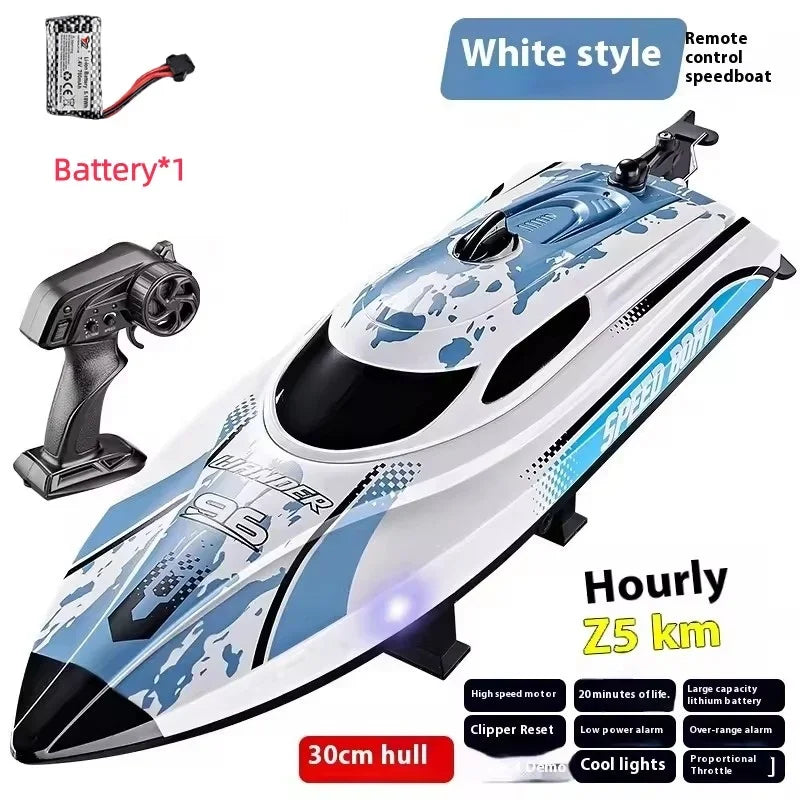 Water Toys 25Km/H Remote Control Boat Yacht Waterproof One-Key Reset Low Battery Prompt Automatic Demonstration RC Boat Toys