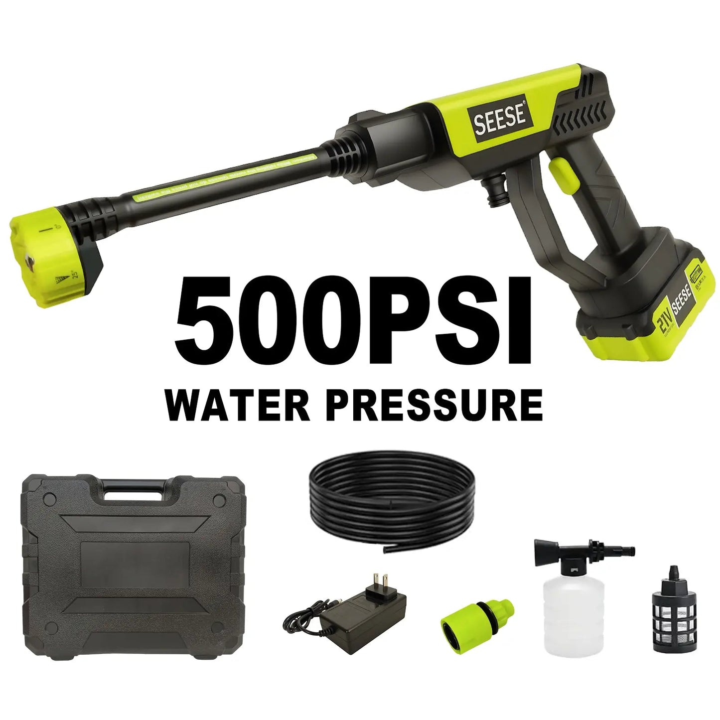 Power Up Your Cleaning Game with the Seese Cordless Pressure Washer - Perfect for Cars, Home, and Garden! Ideal Father's Day Gift!