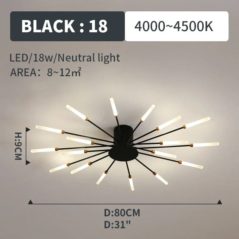 Led Ceiling Chandelier Lamp Indoor Lighting for Living Room Bedroom Home Decoration Kitchen Dining Table Light