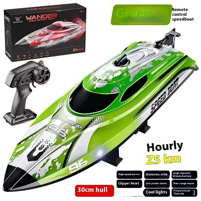 Water Toys 25Km/H Remote Control Boat Yacht Waterproof One-Key Reset Low Battery Prompt Automatic Demonstration RC Boat Toys
