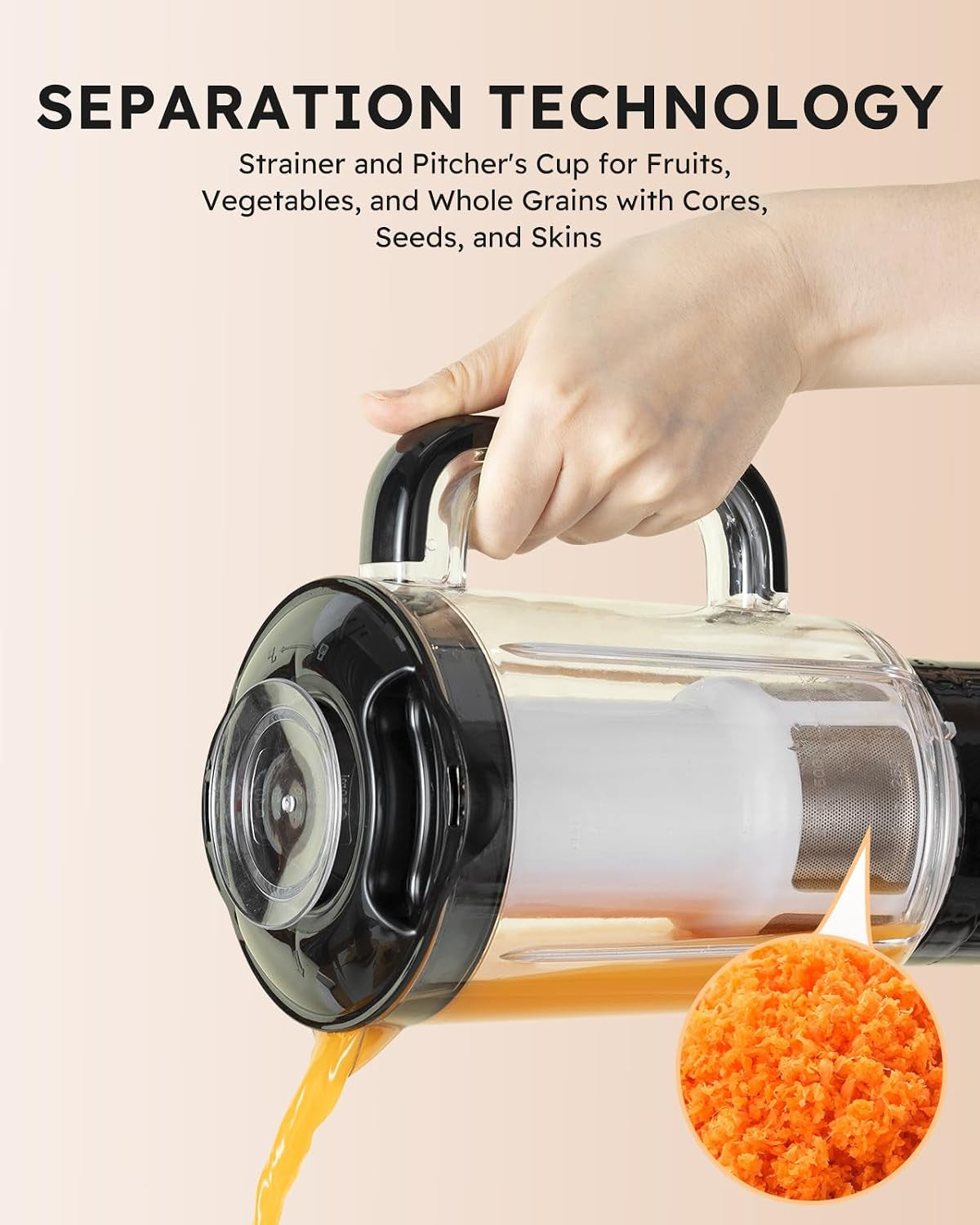 Blenders for Kitchen and Food Processor Combo, 5 in 1 Jug Blender for Shakes and Smoothies,3 Speed Control with Pulse 500W for Ice, Fruit, Meat,Vegetable