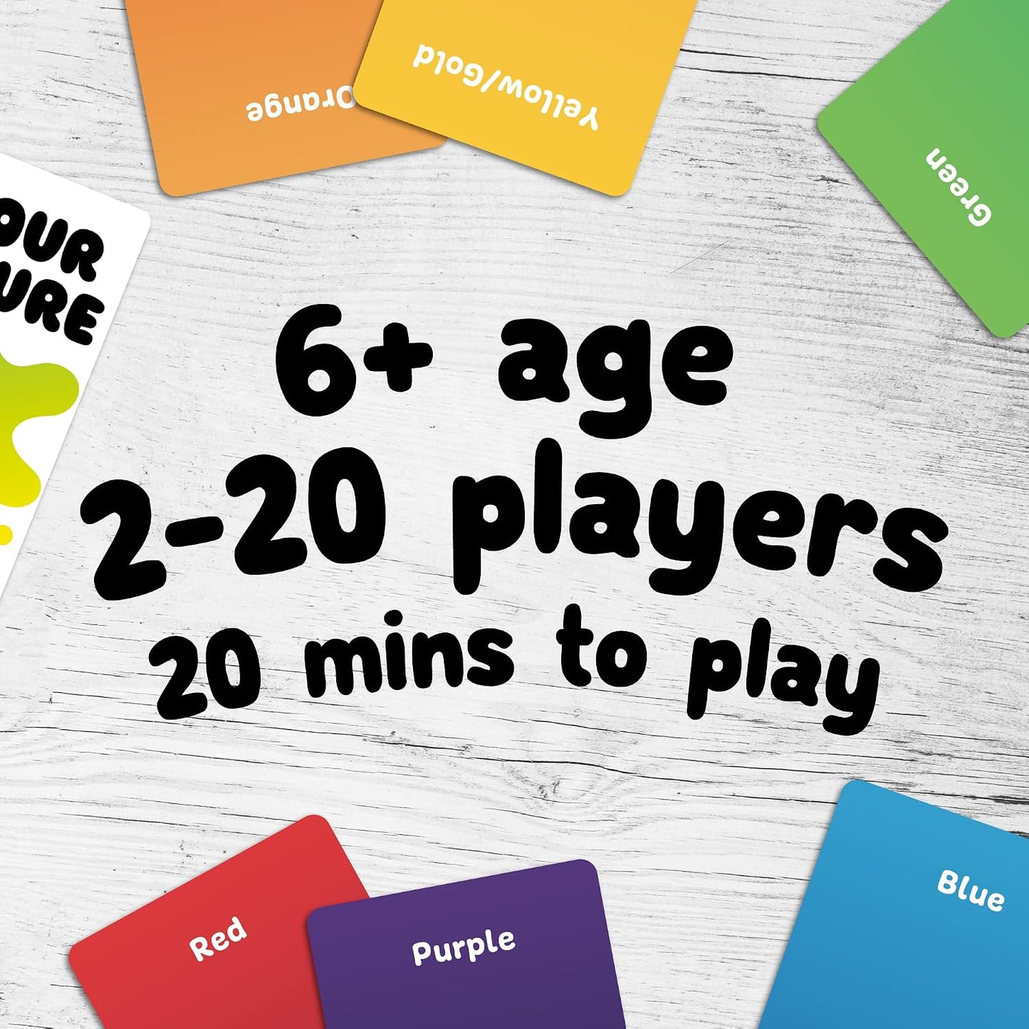 Junior Colourbrain Card Game – Fun Family Colour Quiz Game for Kids & Adults | Easy Party Card Game for Families | Smaller Box Edition