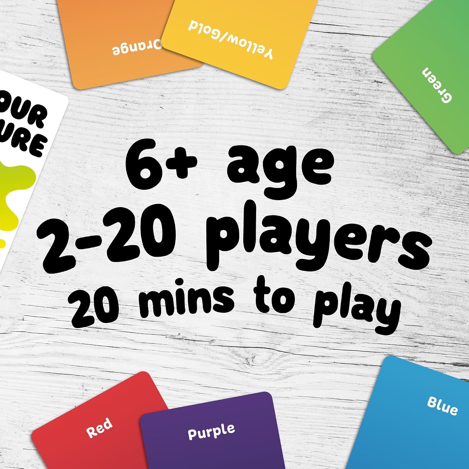 Junior Colourbrain Card Game – Fun Family Colour Quiz Game for Kids & Adults | Easy Party Card Game for Families | Smaller Box Edition