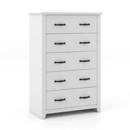 Dresser Vertical Chest of Drawers with 5 Pull-Out Drawers