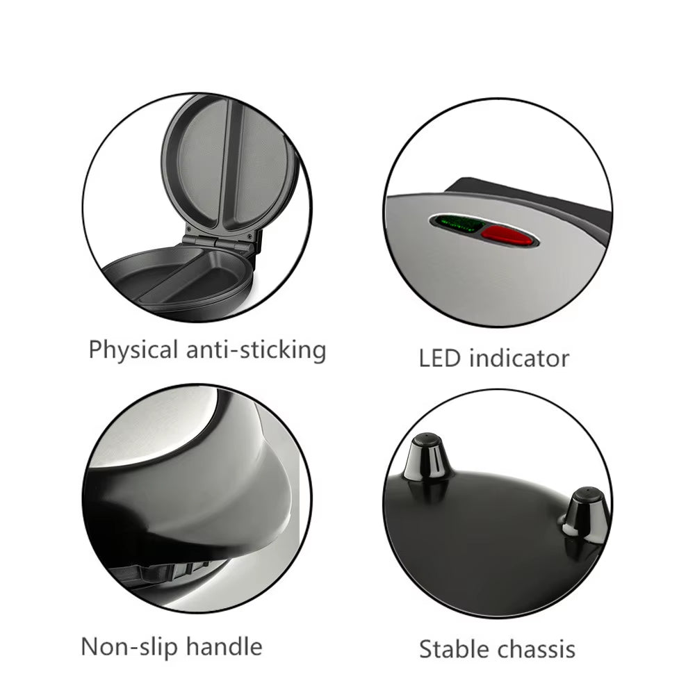 Electric Frying Pan 6.7Inch Pizzas Maker Home Omelette BBQ Pancake Baking Machine Nonstick Pan for Pizzas Quesadillas Bread Cake