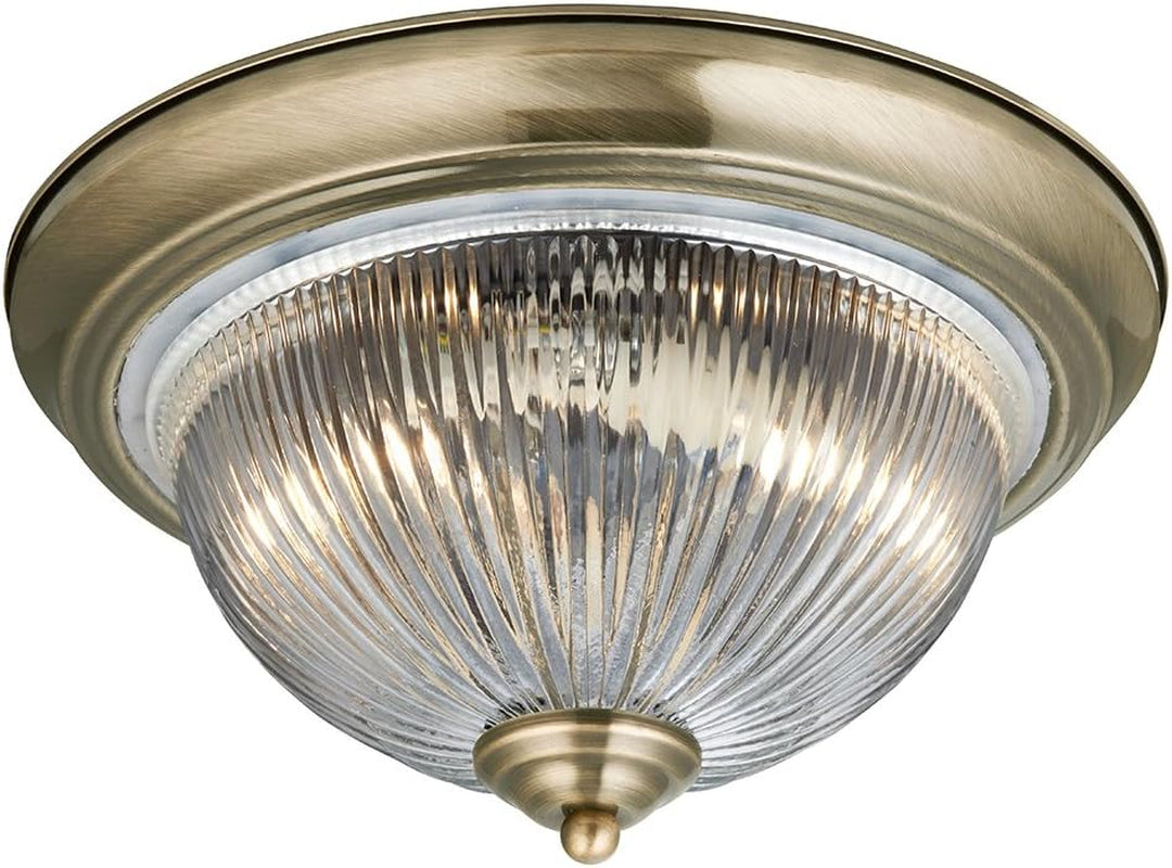 Traditional Antique Brass IP44 Bathroom Ceiling Light -4370