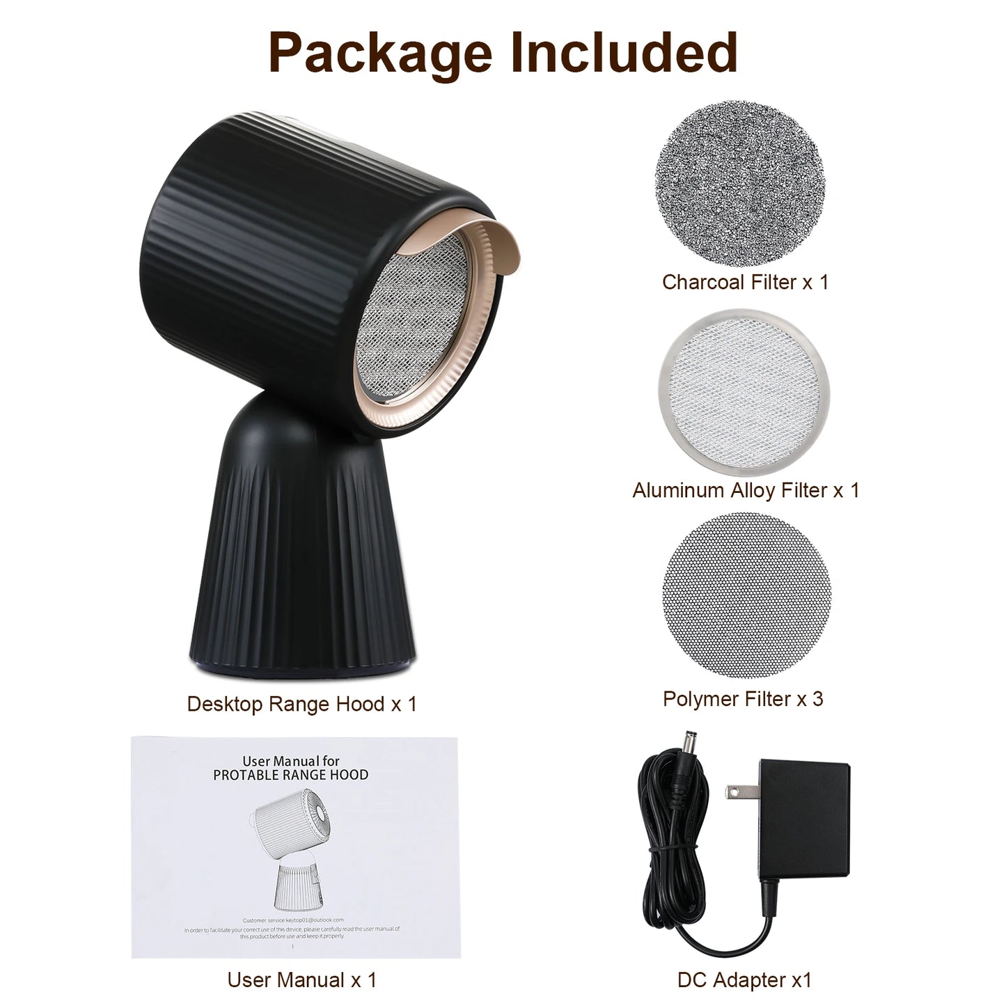 ‎ with 2 Speed Exhaust Fan Detachable Aluminum Filter Portable Range Hood ZMS-TBX8