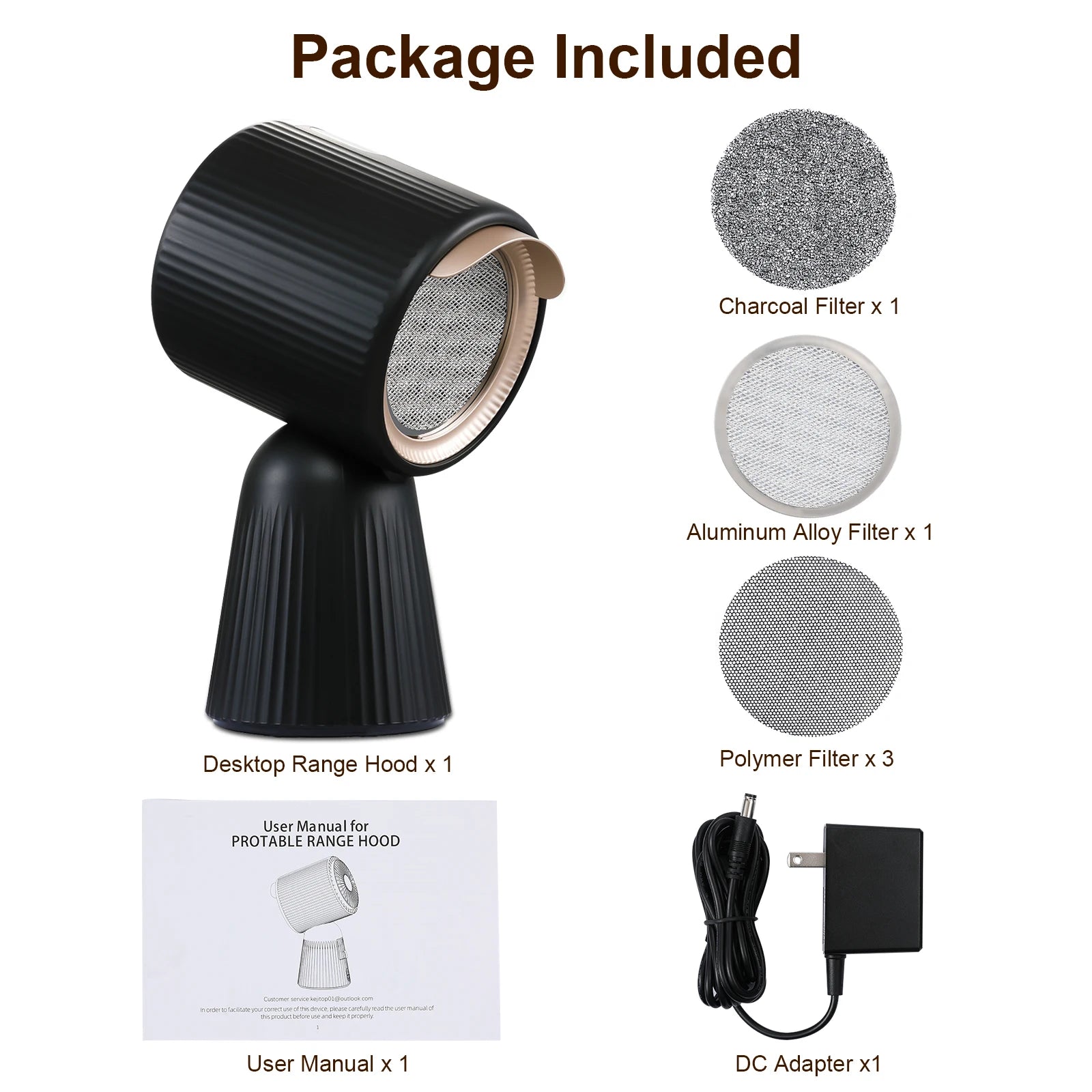 ‎ with 2 Speed Exhaust Fan Detachable Aluminum Filter Portable Range Hood ZMS-TBX8