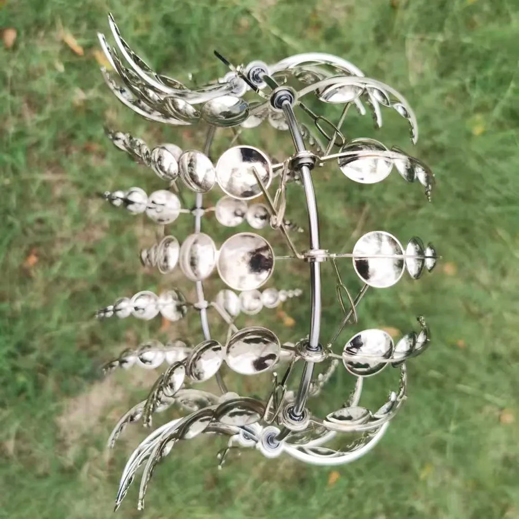 Enchanting 3D Metal Windmill: Stunning Kinetic Sculpture for Your Garden