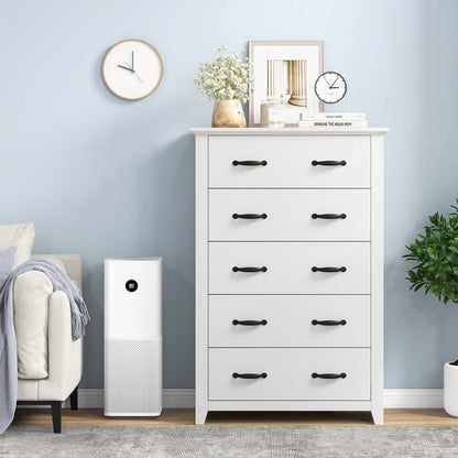 Dresser Vertical Chest of Drawers with 5 Pull-Out Drawers