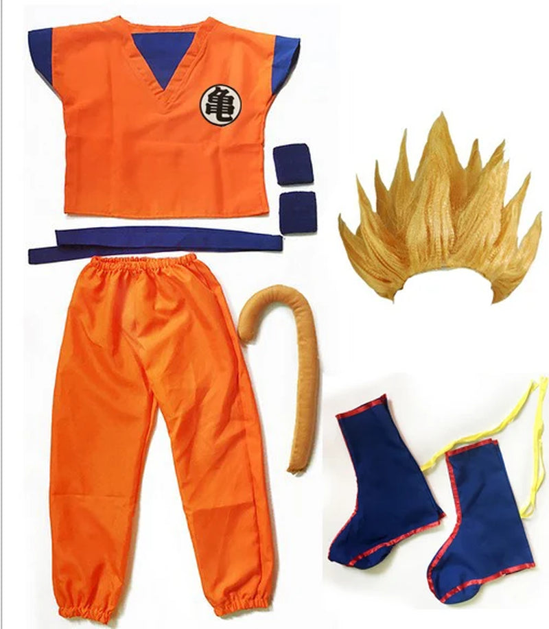 Dragon Clothes Suit Cosplay Costumes Top/Pant/Belt/Tail/Wrister/Wig/Shoes Adult&Kids Halloween Costume