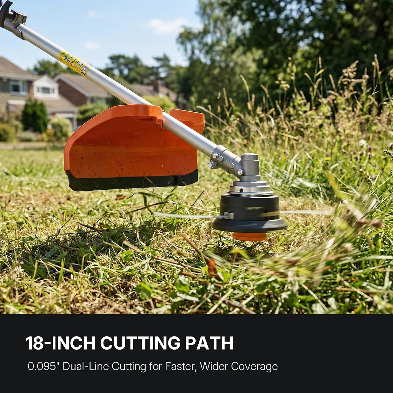 5-In-1 Petrol Garden Multi-Tool, 52Cc 2-Stroke Gas Grass Trimmer 18", Hedge Trimmer, Chainsaw & Extension Pole – Easy Start System, Quick Attachment Change, Adjustable Harness Included