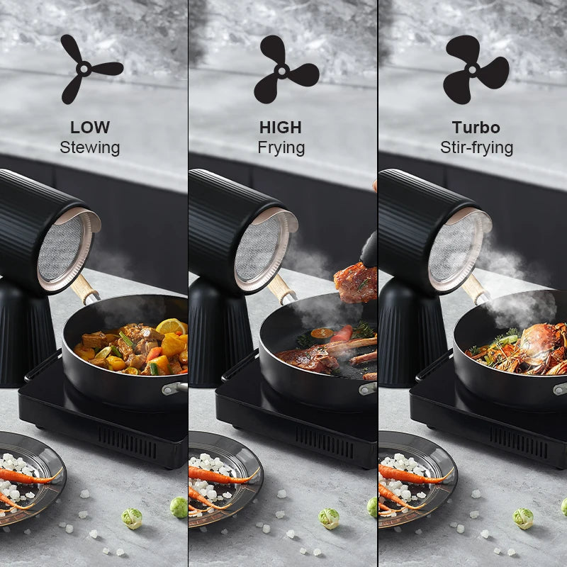 ‎ with 2 Speed Exhaust Fan Detachable Aluminum Filter Portable Range Hood ZMS-TBX8
