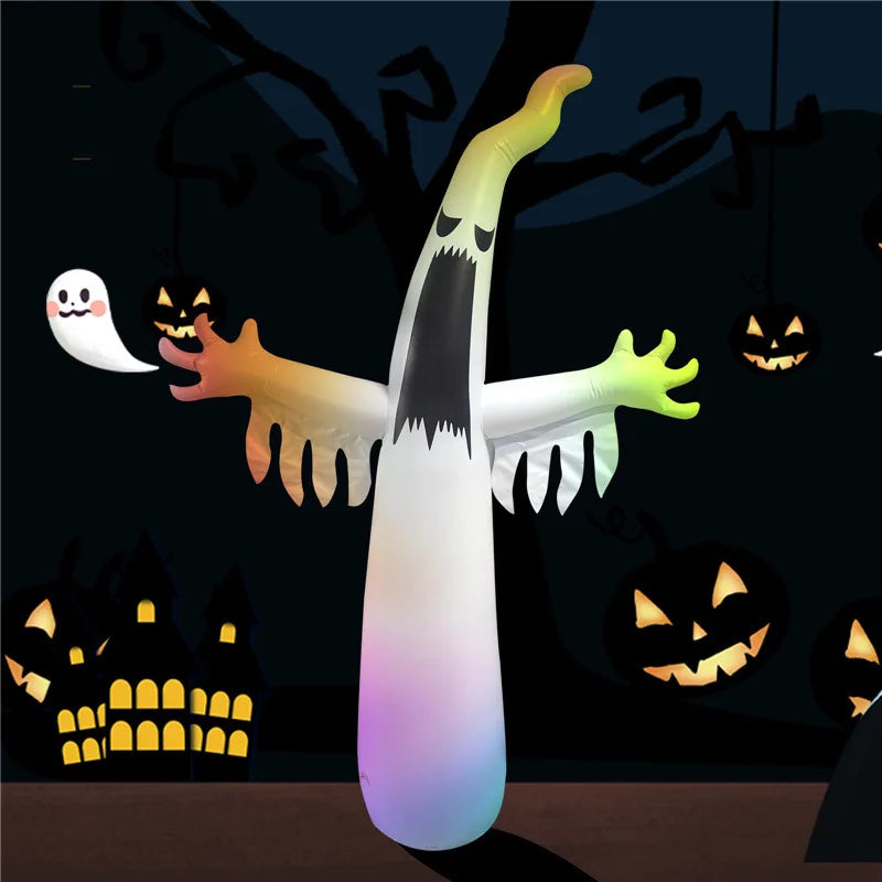 Glowing Inflatable Halloween Ghost Remote Control Flashing Ghost Horror Outdoor Courtyard Party Props Halloween Decoration