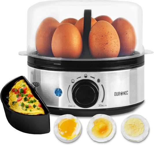 EB50 Rapid Egg Boiler & Cooker, 400W Electric Steamer, Omelette Maker and Poacher for 7 Soft, Dippy, Medium, Hard Boiled Eggs, Auto Shut-Off, BPA & PFAS Free, Dishwasher Safe Parts