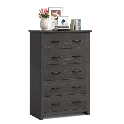 Dresser Vertical Chest of Drawers with 5 Pull-Out Drawers