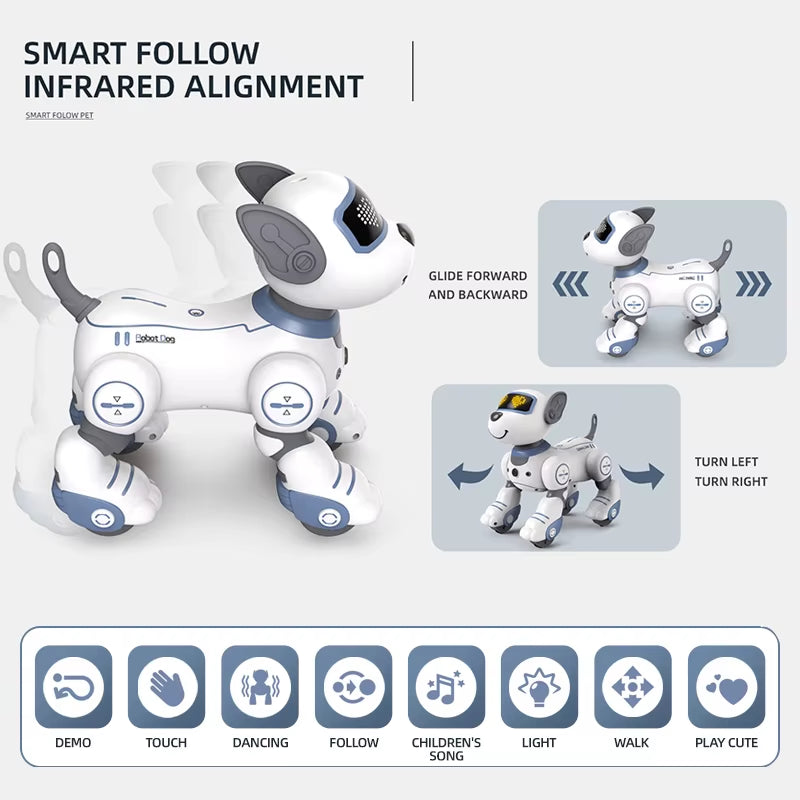 Robot Dog Stunt Walking Dancing Electric Pet Dog Remote Control Magic Pet Dog Toy Intelligent Touch Remote Control Children Toys