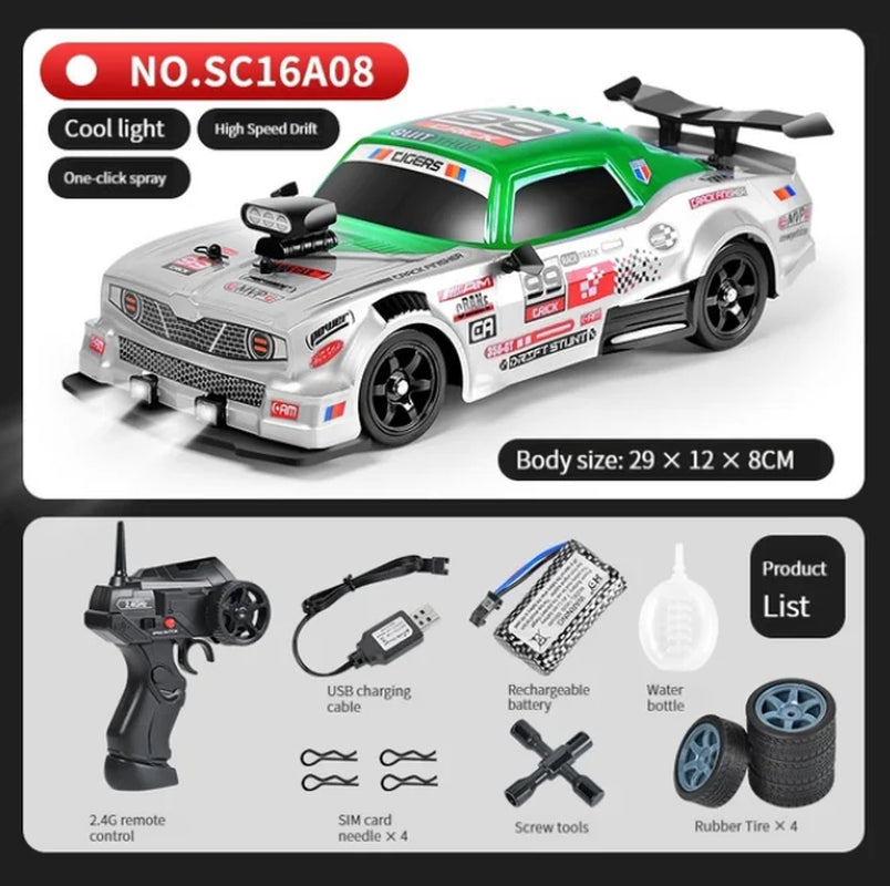 AE86 1: 16 Racing Drift CAR with Remote Control Toys RC Car Drift High-Speed Race Spray 4WD 2.4G Electric Sports Vehicle Gifts