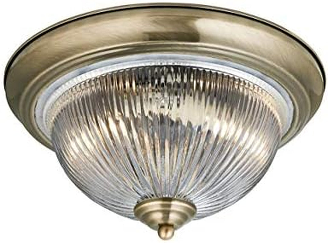 Traditional Antique Brass IP44 Bathroom Ceiling Light -4370
