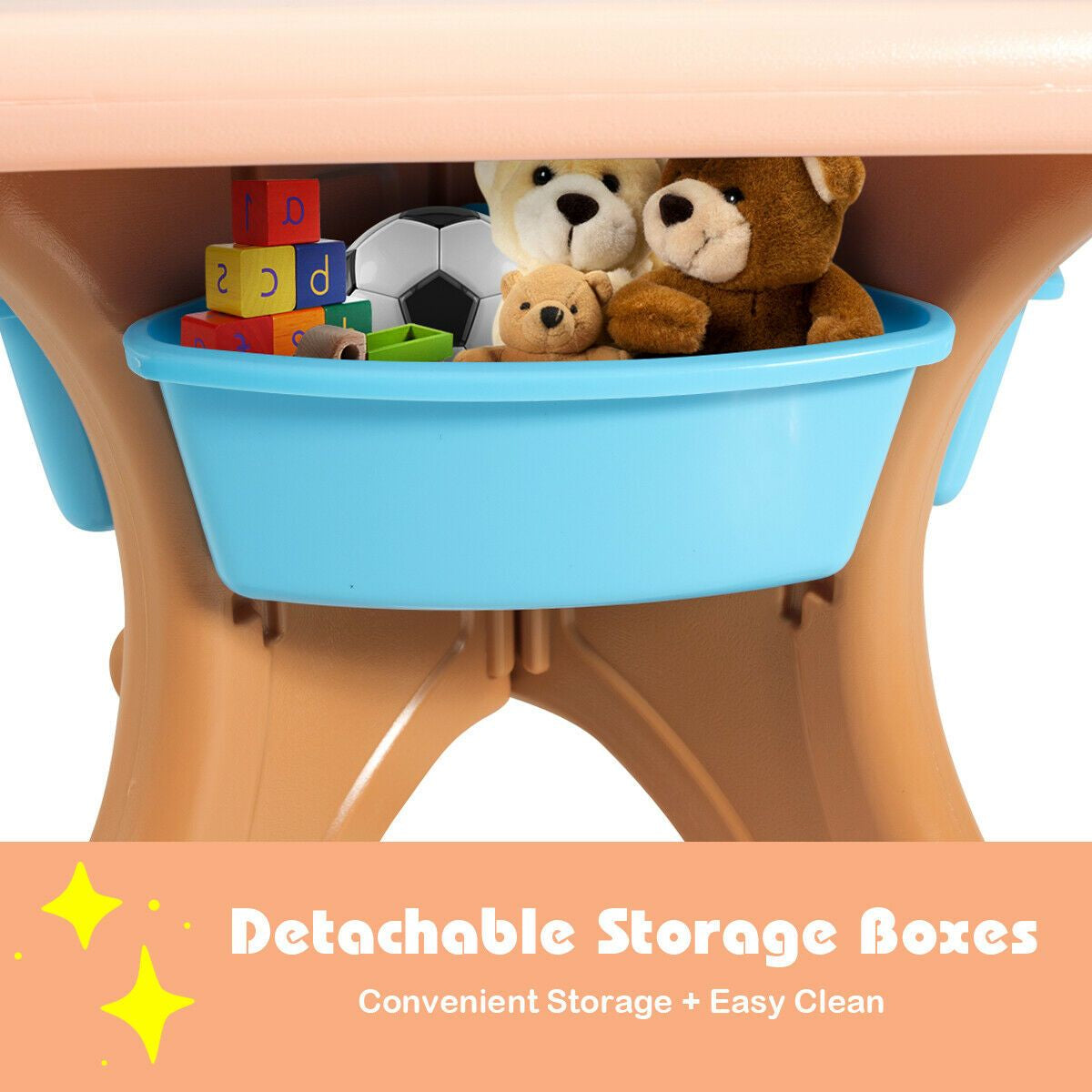 Children'S Activity Table Set with Storage Bins