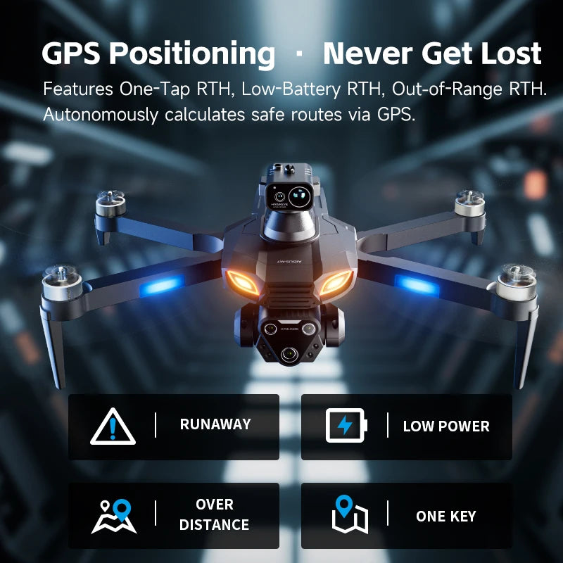 New M7 Drone Brushless 8K HD Camera Remote Control with Screen Optical Flow Obstacle Avoidance Foldable Quadcopter Toys 10000M