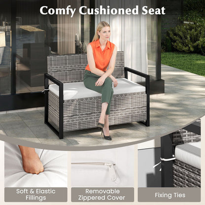 150L Outdoor Storage Bench with Padded Cushion