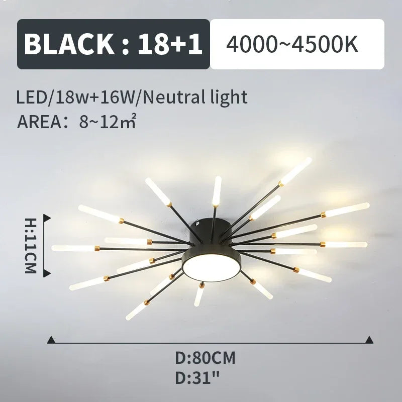 Led Ceiling Chandelier Lamp Indoor Lighting for Living Room Bedroom Home Decoration Kitchen Dining Table Light
