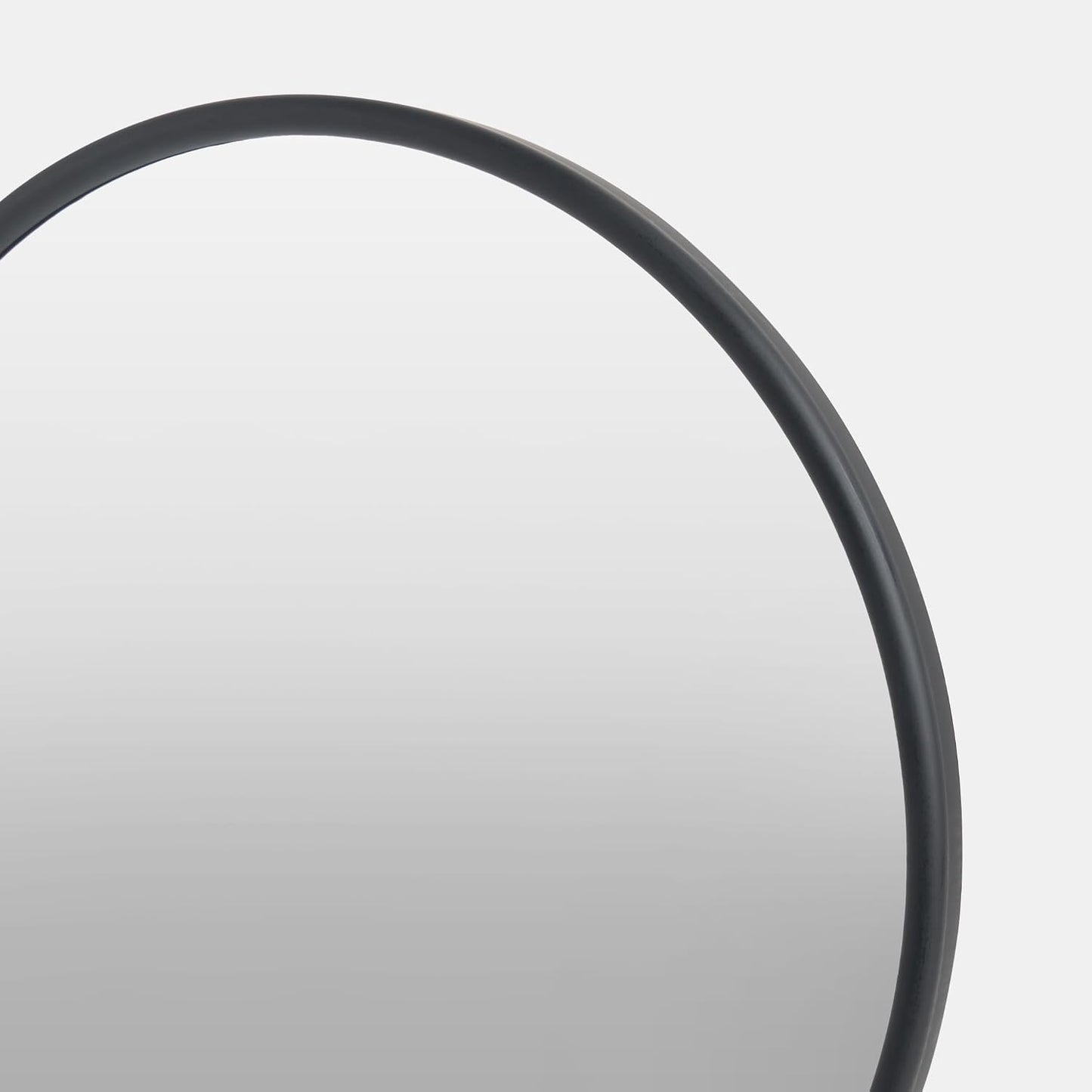 Black round Bathroom Mirror Wall Mounted, Makeup Dressing Wall Mirror with Sleek Frame Easy Hang Decorative Bathroom Mirrors over Sink for Living Room Bedroom, 40Cm