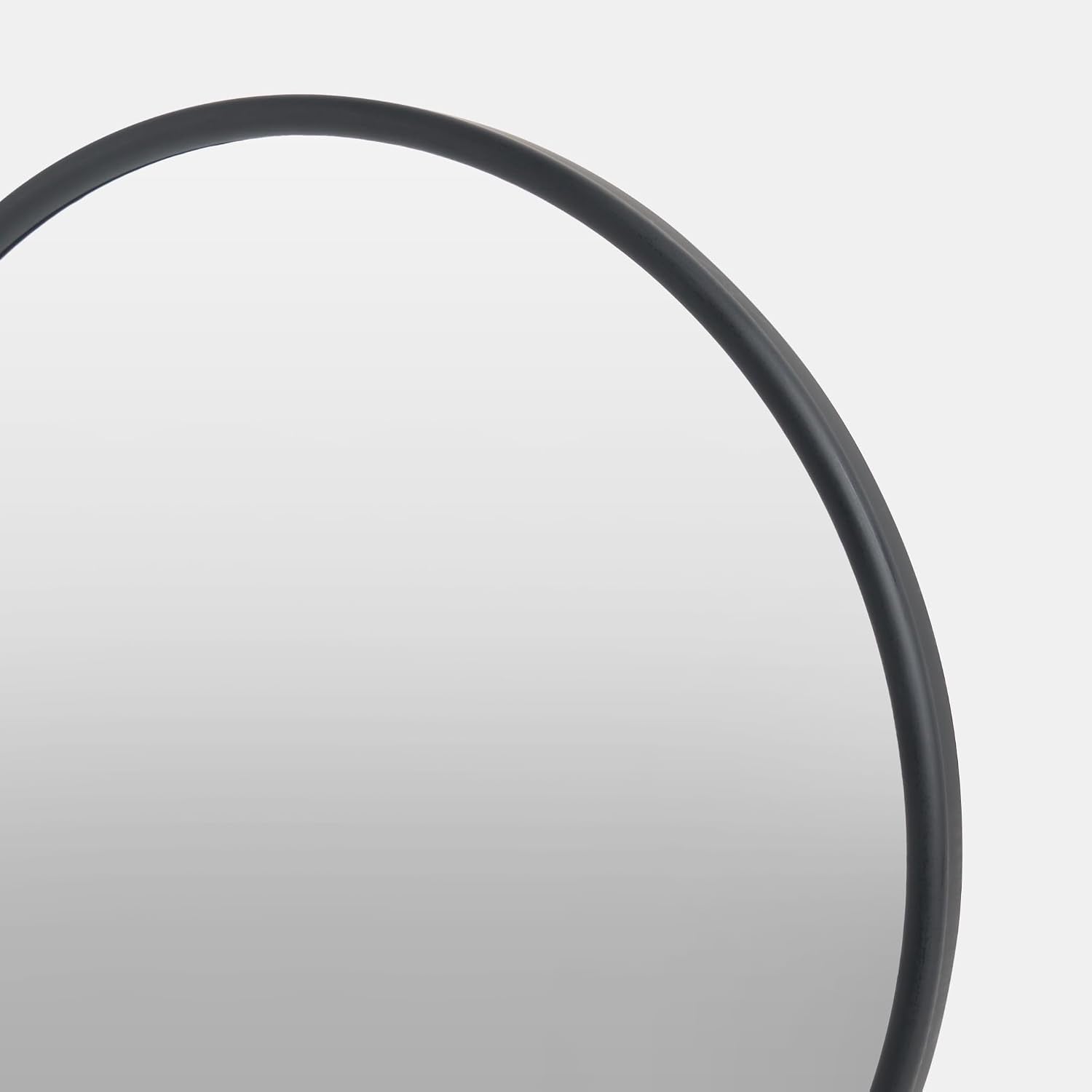 Black round Bathroom Mirror Wall Mounted, Makeup Dressing Wall Mirror with Sleek Frame Easy Hang Decorative Bathroom Mirrors over Sink for Living Room Bedroom, 40Cm