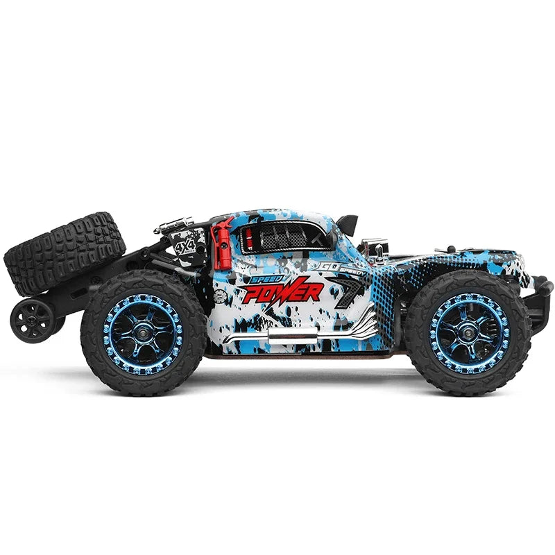 Wltoys 1/28 284161 V8 4WD RC Monster Trucks with LED Lights 2.4G Radio Remote Control Car Off-Road Drift for Kids Toys