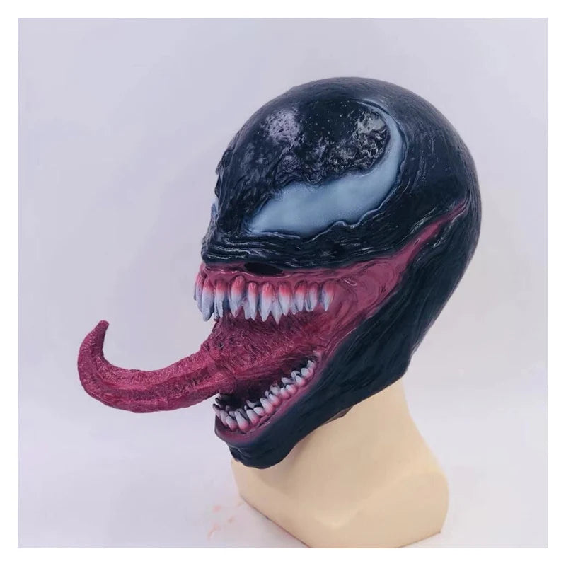 Venom Mask Cosplay Halloween Horror Hero Latex Venom Wearable Actor'S Headgear Adult One-Size Comic-Con Party Masquerade Props