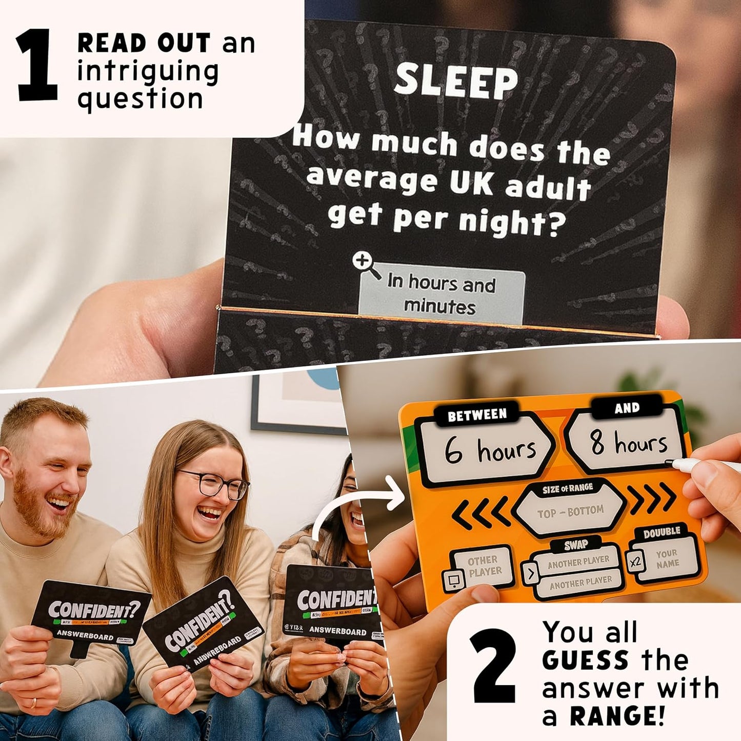 CONFIDENT? Board Game | the Smash Hit Guessing Game | 2-8 Players, Ages 10+ | Best Board Game for Families, Adults, Teens, Kids | Award-Winning Trivia Quiz Game | Enjoyed by Couples and Even Large Groups