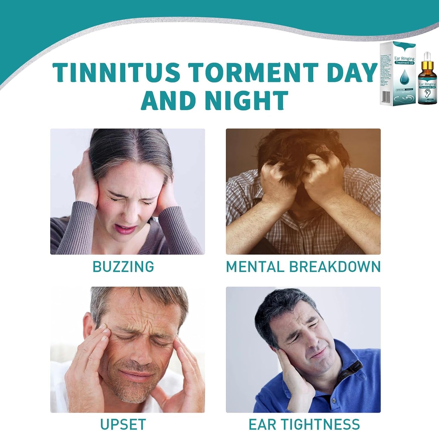 Tinnitus Drops,Earache Drops,Ear Health Care Drops,Ear Ringing Drops,Adults Tinnitus Drops,Ear Pain Relief Drops,Hearing Ear Drops,Relieve Tinnitus,10Ml
