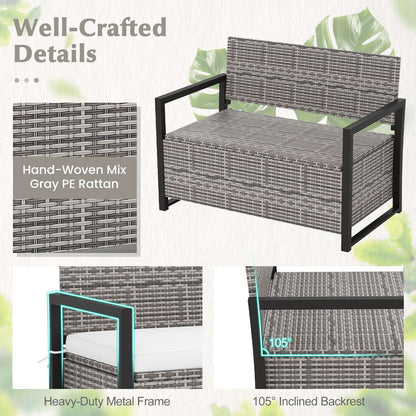 150L Outdoor Storage Bench with Padded Cushion