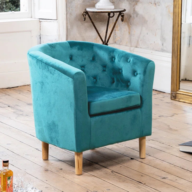Tarbes Velvet Barrel Chair